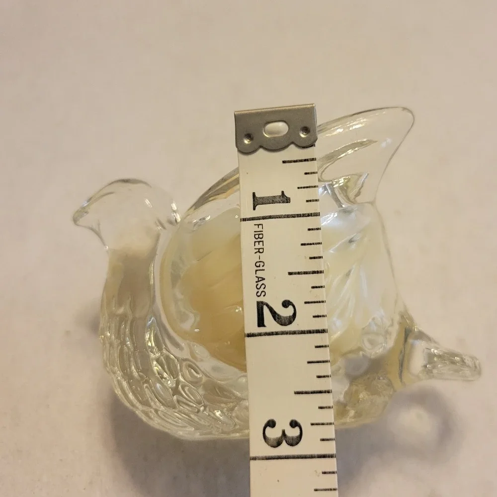 VTG Avon Candle Holder Dove In Flight Meadow Morn 1970s Collectible Glass w/ Box